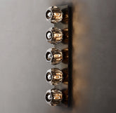 Belle Crystal Glass Grand Linear Wall Sconce Smoky  27½”H
